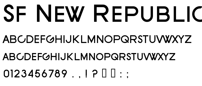 SF New Republic SC Bold font